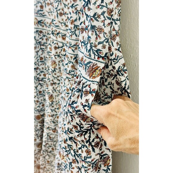 NWT Max Studio Size S Ditsy Floral Tiered Fully Lined Maxi Dress Modest Boho - Picture 5 of 12